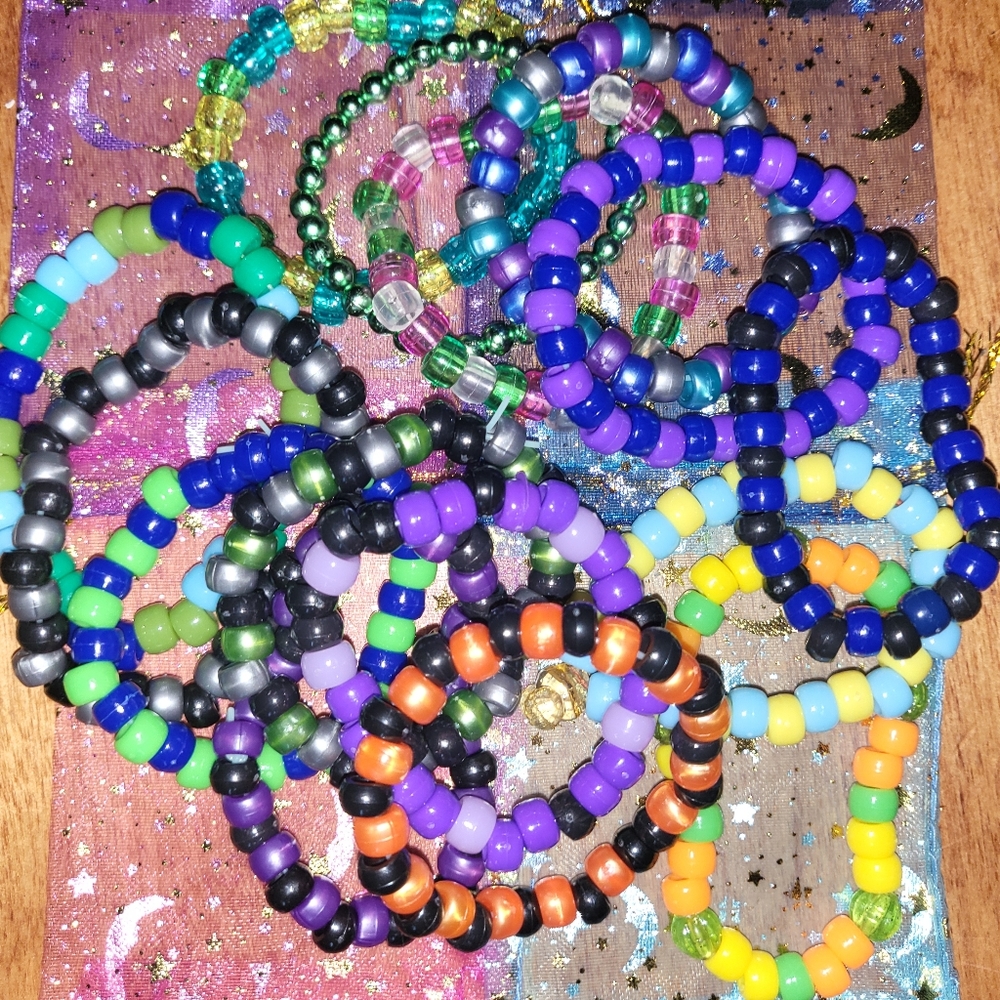 Kawaii bracelet bundle, kawaii kandi bundle